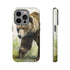 Grizzly Bear in a Field - Impact Resistant Phone Case iPhone 14 Pro Matte